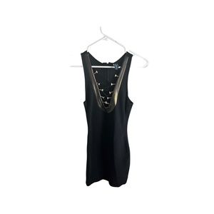 BLACK TIGHT MINI DRESS